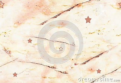 Bright light pink marble textured and seamless pattern star shape Stock Photo
