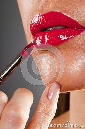 Bright lips Stock Photo