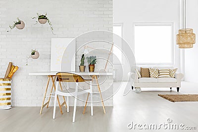 Bright loft apartment Stock Photo