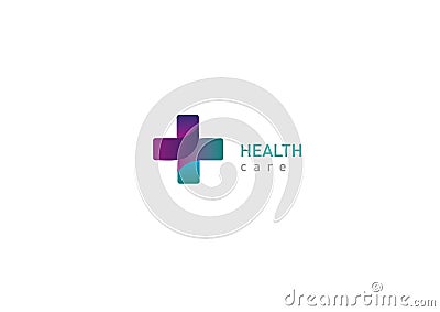 Bright logo on medicine and health Vector Illustration