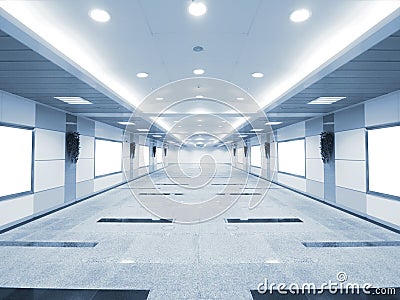 Bright long corridor Stock Photo