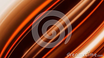 Bright luminous stream of energy lines. Animation. Vibrating light lines move in warm energy flow. Lines move quickly in Stock Photo