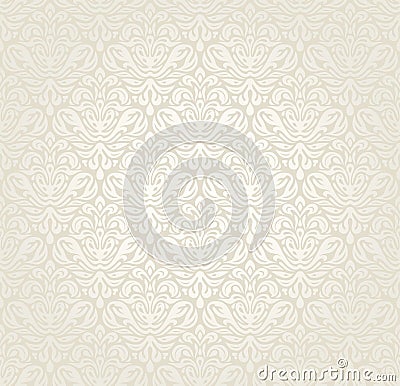 Bright luxury vintage wedding seamless wallpaper background Vector Illustration