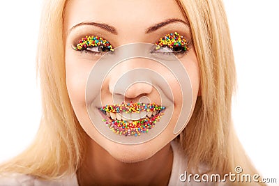 Bright makeup Stock Photo