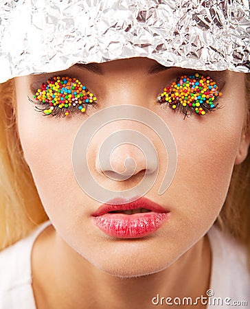 Bright makeup Stock Photo