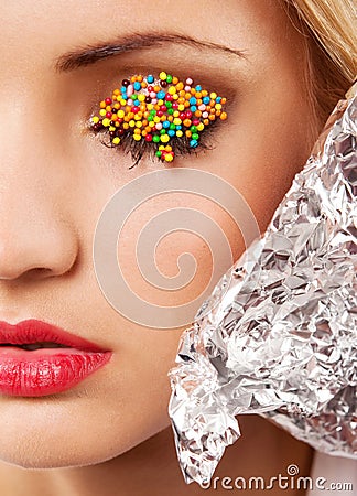 Bright makeup Stock Photo