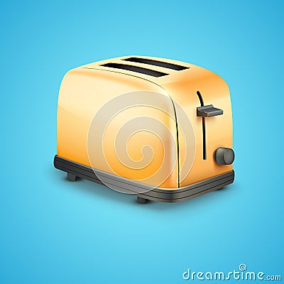 Bright Metal toaster. Vector Background Vector Illustration
