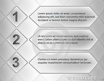 Bright metallic plan elements Vector Illustration