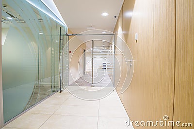 Bright minimalistic office interior Stock Photo