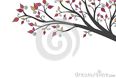 Bright Modern Fall Autumn Leaves Background 1 Vector Illustration