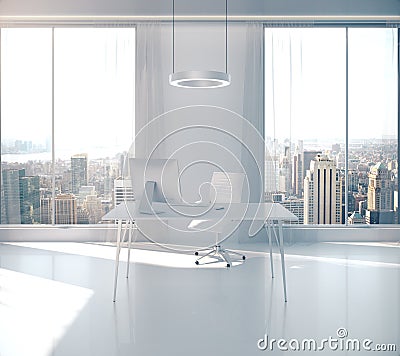 Bright, modern office interior Stock Photo