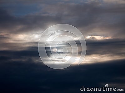 Bright moon and clouds Stock Photo