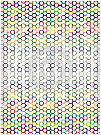 Bright mosaic circles wallpaper Vector Illustration