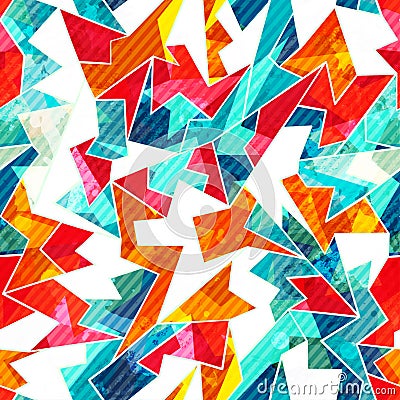 Bright mosaic seamless pattern Vector Illustration