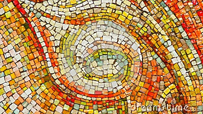 Bright mosaic tiles background Stock Photo