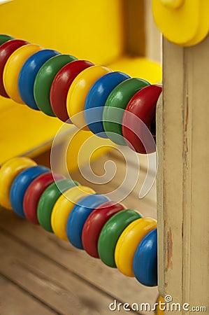 Bright multi colored children`s reading room close-up Stock Photo