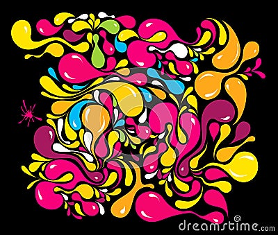 Bright multi-coloured pattern Vector Illustration