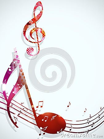 Bright Multicolor Music Poster Stock Photo