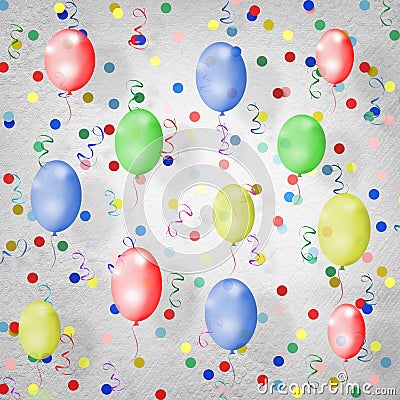 Bright multicolored background with balloons Stock Photo