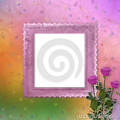 Bright multicolored background with roses Stock Photo