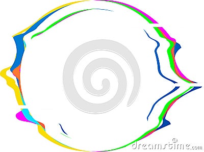 Bright multicolored circle frame vibrating with energy, perfect for modern and dynamic designs, adding a touch of Vector Illustration