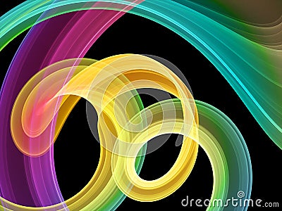 Bright multicolored swirls Stock Photo