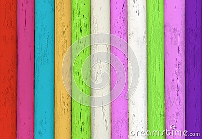 Bright Multicolored Wood Texture Stock Photo