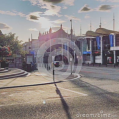 Bright nd sunny morning in Aberdeen, Scotland : A rare Sight Editorial Stock Photo