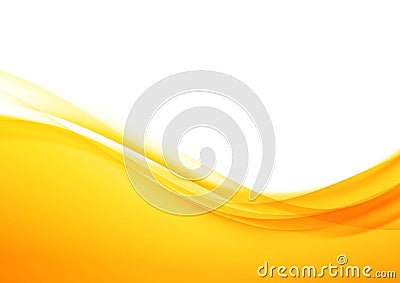 Bright orange abstract modern swoosh elegant soft wave backgroun Vector Illustration