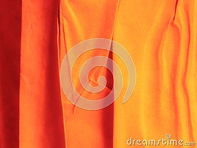 Bright Orange Folded and Crinkled Paper Stock Photo