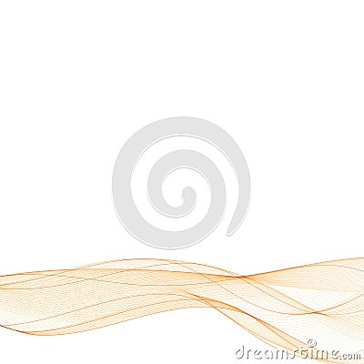 Bright orange futuristic liquid smoke border background. Vector illustration. eps 10 Vector Illustration