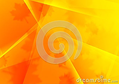 Bright orange polygonal autumn background Vector Illustration