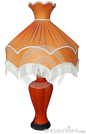 Bright Orange Table Lamp Stock Photo