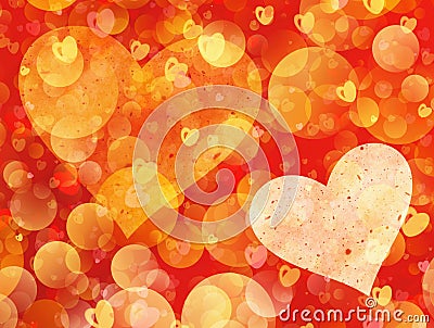 Bright painted hearts backgrounds Stock Photo