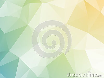 Bright pastel yellow blue green triangular background Vector Illustration