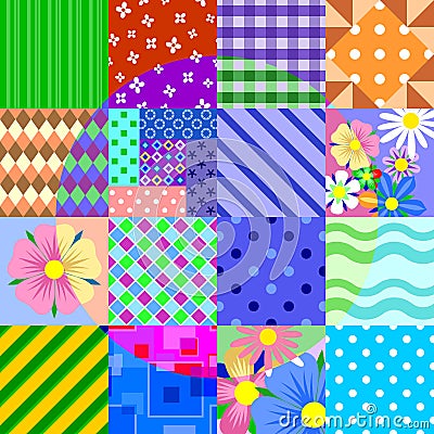 Bright patchwork with transition of colors. Vector design Vector Illustration