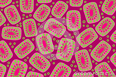 Decorative bright pattern on Burgundy background Stock Photo