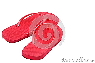 Bright Pink Flip Flops Stock Photo