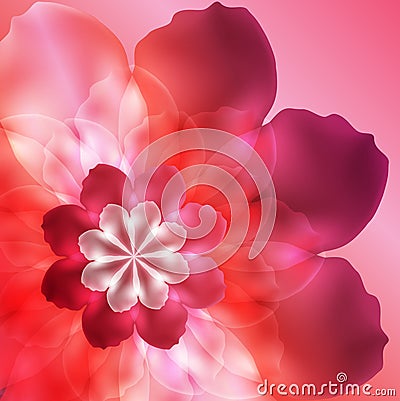 Bright pink flower Vector Illustration