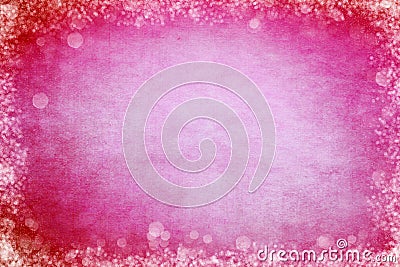 Bright Pink and Red Bokeh Frame Background Stock Photo