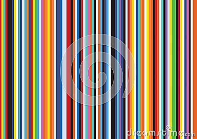 Bright Pop Art Retro Stripe Vertical Flat Line Pattern Background Vector Illustration