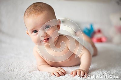 Bright portrait of adorable baby - parenting or love concept. Stock Photo