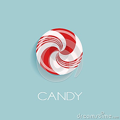 Bright poster with candy drop Vector Illustration