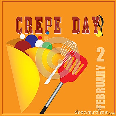 Crepe Day Poster Vector Illustration