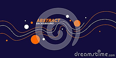 Bright poster with dynamic waves. Vector illustration Vector Illustration