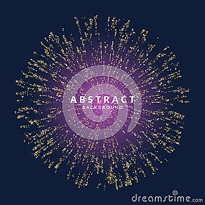 Bright poster with fireworks on a dark background. Vector illustration Vector Illustration