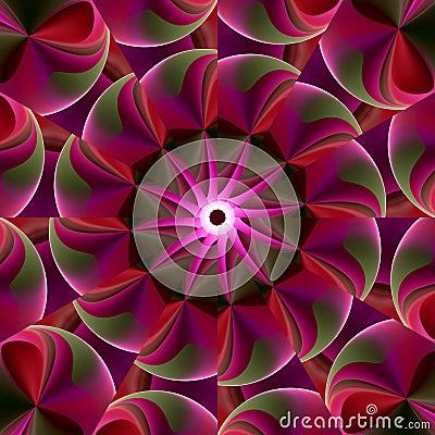 Bright and puffy kaleidoscope Stock Photo