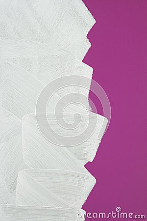 Bright purple wall painted in white Stock Photo