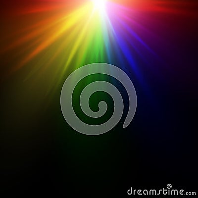 Bright rainbow flash Vector Illustration