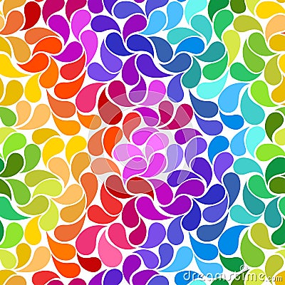 Bright rainbow petals Vector Illustration